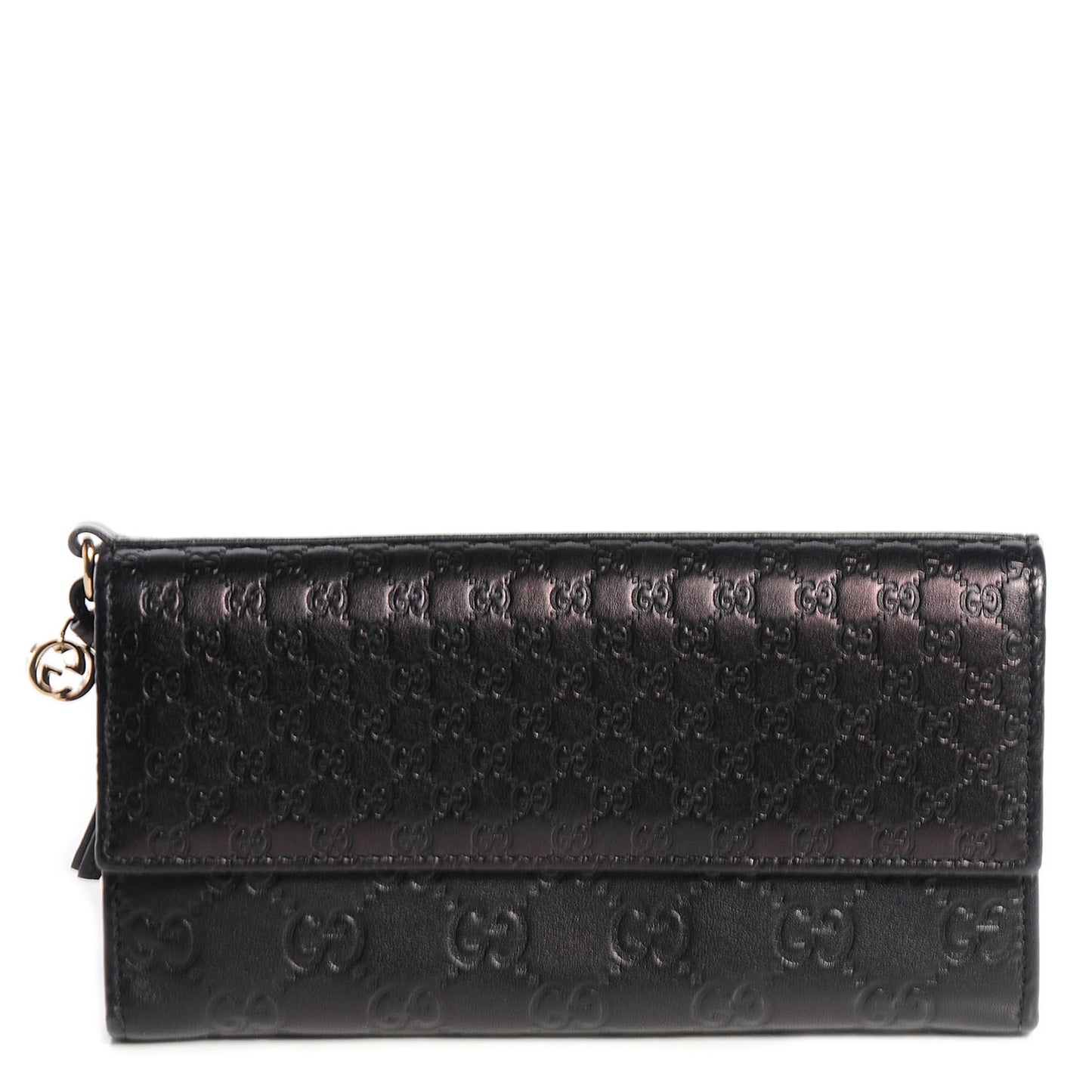 Guccissima Signature Microguccissima Bree Continental Wallet Black