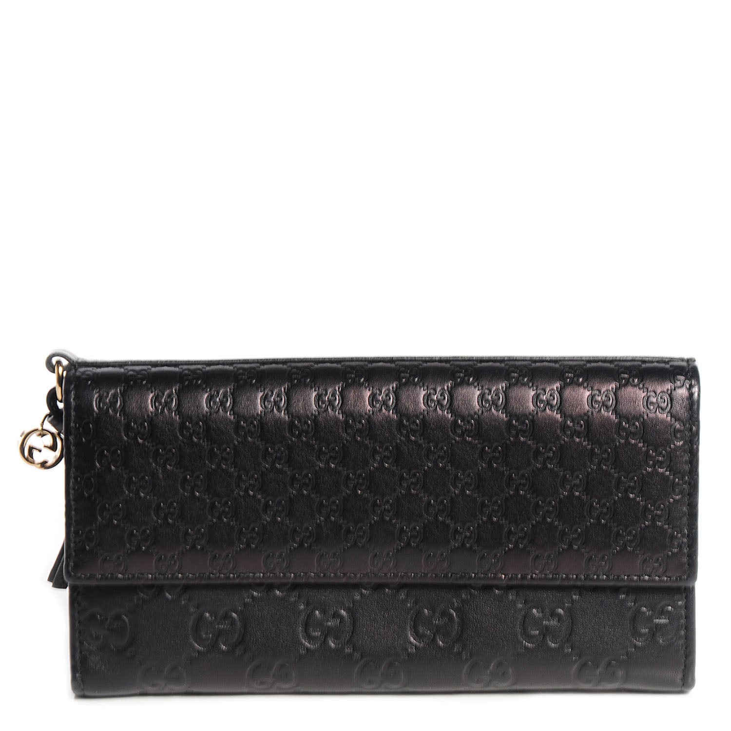 Gucci Guccissima Signature Microguccissima Bree Continental Wallet Black 1 of 7