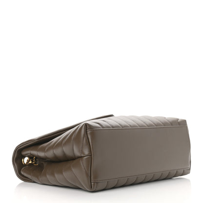 Saint Laurent Calfskin Y Quilted Monogram Medium Loulou Chain Satchel Soil Brown 4 of 12