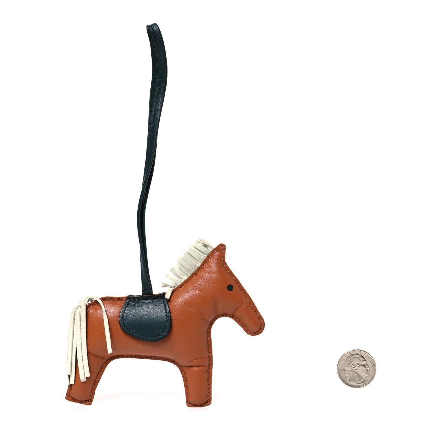 Milo Lambskin Grigri Rodeo Horse Bag Charm PM Gold Vert Cypress Vert Fizz