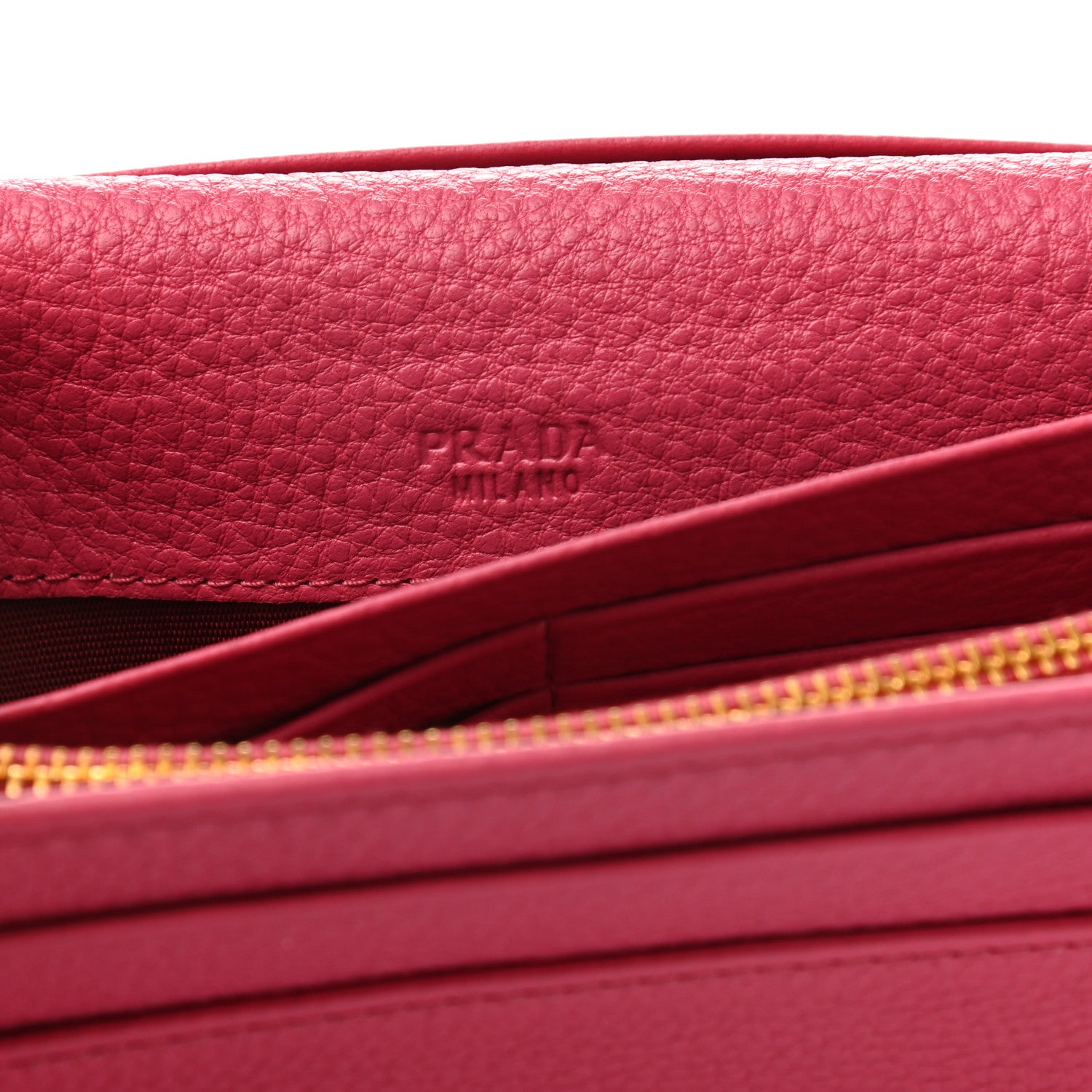 Prada Vitello Phenix Continental Flap Wallet Peonia 7 of 9