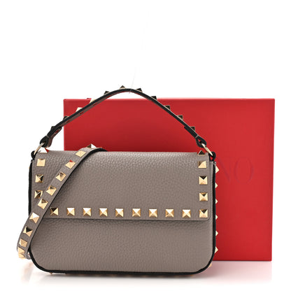 Valentino Garavani Grainy Calfskin Rockstud Crossbody Pouch Moon Taupe 12 of 12