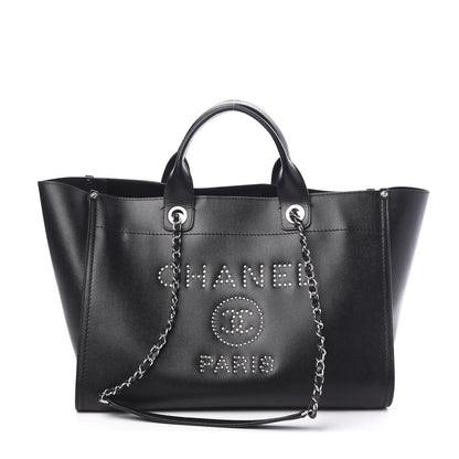 Chanel Caviar Medium Studded Deauville Tote Black 1 of 10