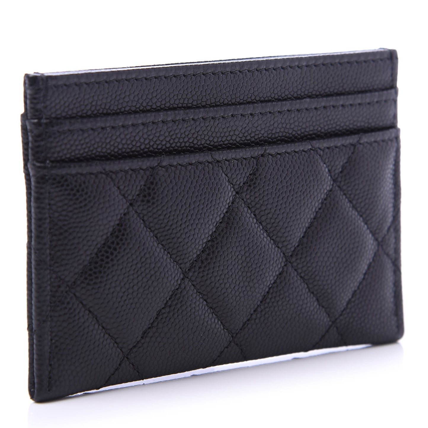Caviar Quilted My Everything Card Holder Black