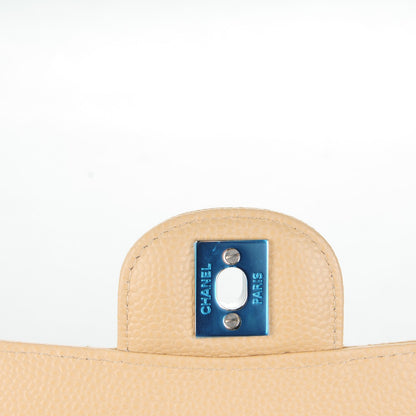 Chanel Caviar Quilted Medium Double Flap Beige Clair 6 of 8