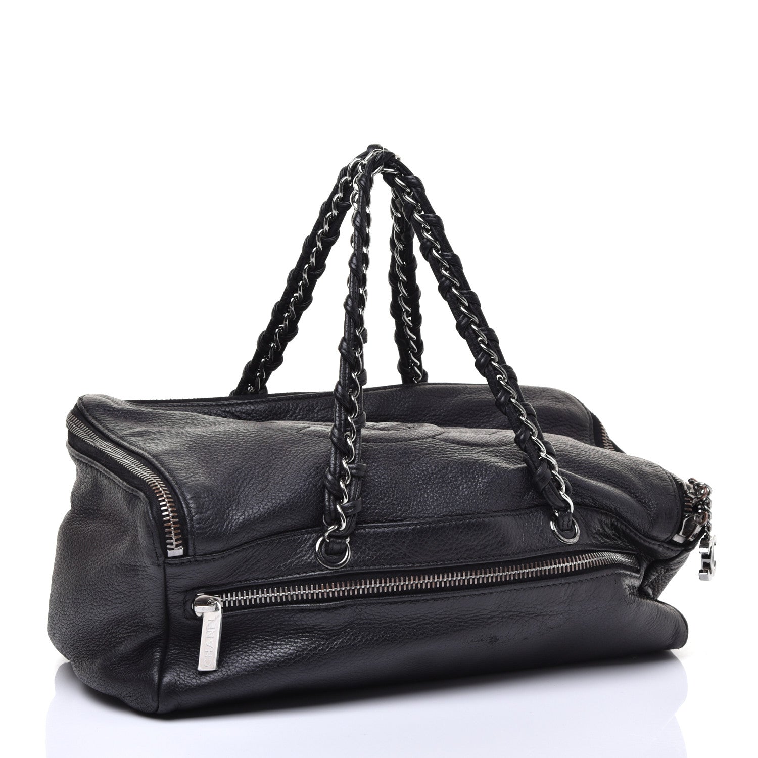 Chanel Deerskin Luxe Ligne Bowler Black 3 of 10