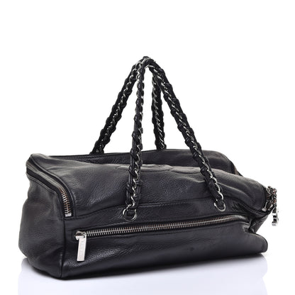 Chanel Deerskin Luxe Ligne Bowler Black 3 of 10