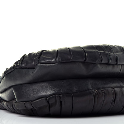 Christian Dior Lambskin Plisse Pleated Shoulder Bag Black 8 of 9