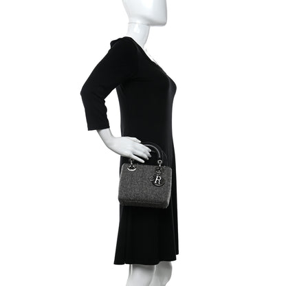Christian Dior Tweed Mini Lady Dior Black 2 of 10