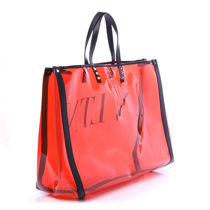 Valentino Garavani Plexy VLTN Large Shopping Bag Red 3 of 9