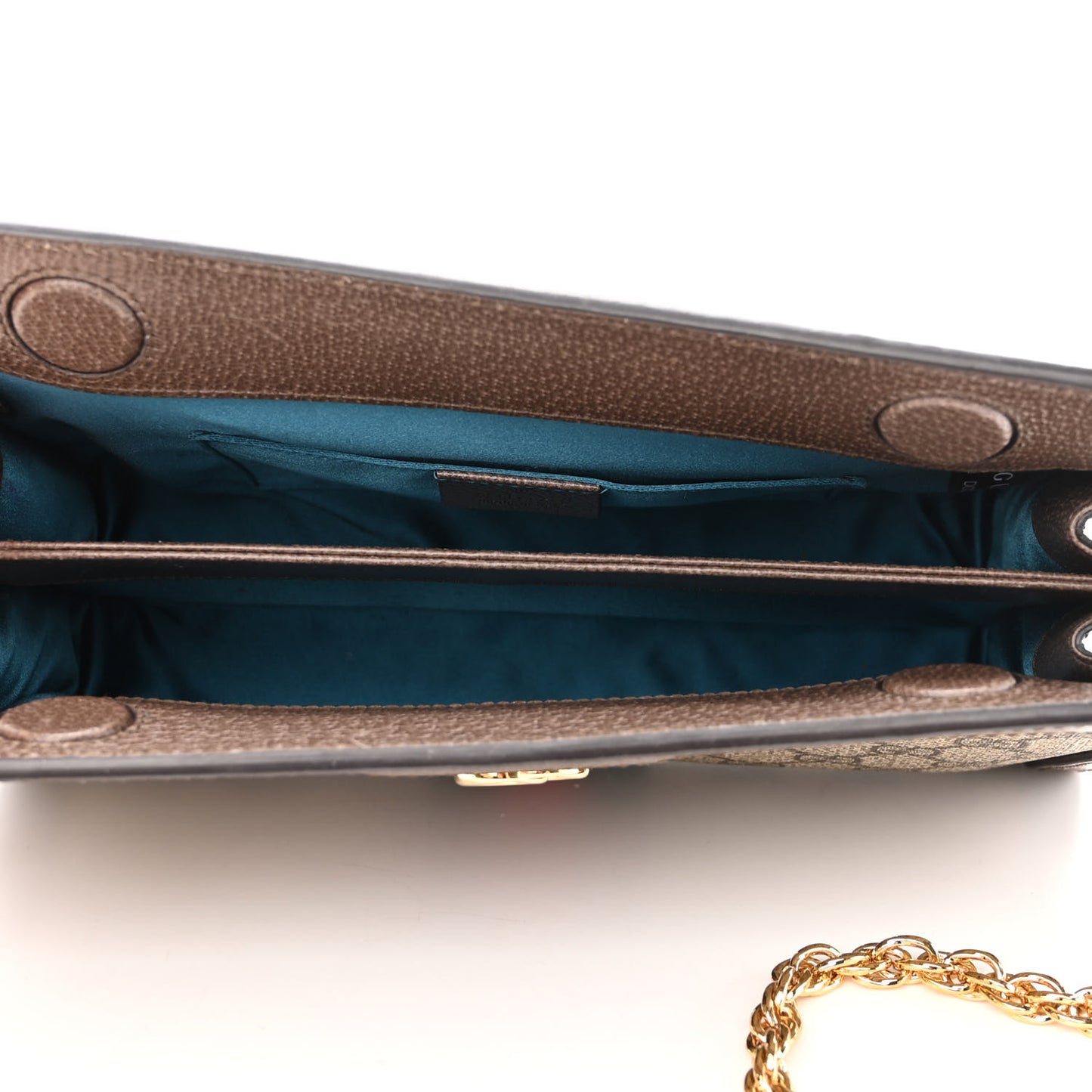 GG Supreme Monogram Web Small Ophidia Chain Shoulder Bag Brown