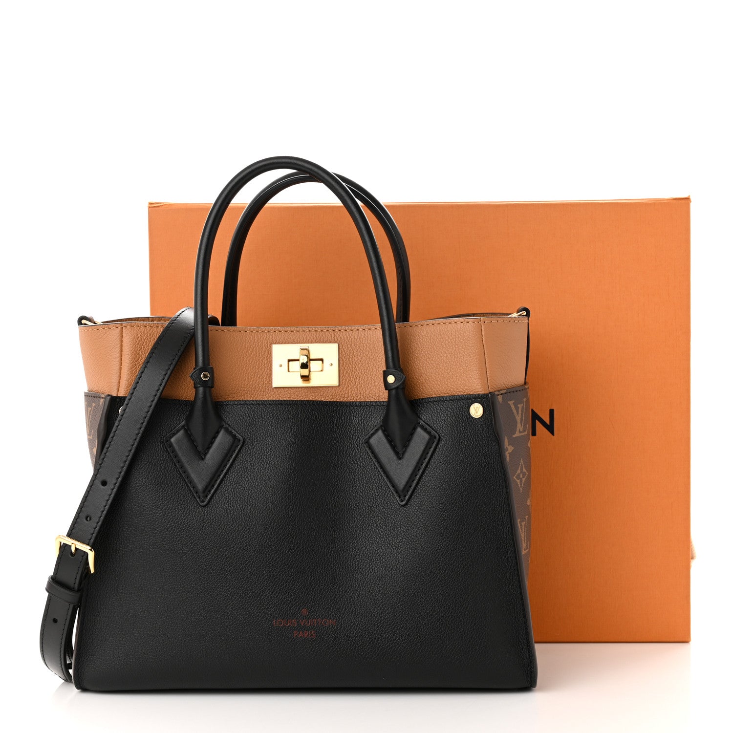 Louis Vuitton Calfskin Monogram On My Side Black 10 of 10