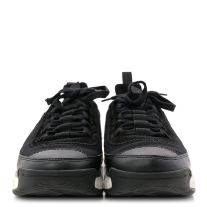 Chanel Velvet Calfskin Mixed Fibers CC Sneakers 40 Black 3 of 12