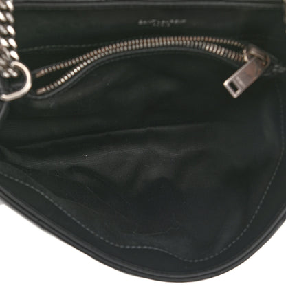 Saint Laurent Calfskin Y Quilted Monogram Small Loulou Chain Satchel Black 5 of 12