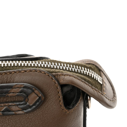 Fendi Vitello Dolce Bi-Color FF 1974 Embossed Medium By The Way Boston Bag Maya Black 10 of 14