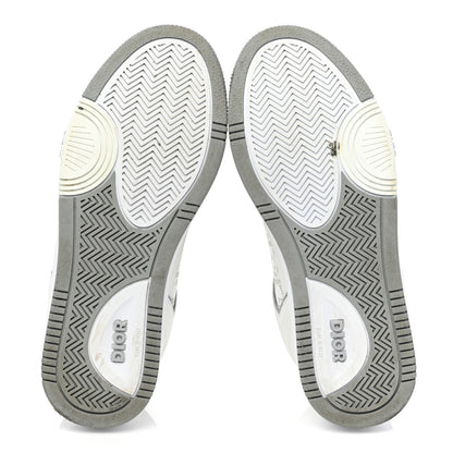 Christian Dior Smooth Calfskin Oblique Galaxy Perforated Mens B27 Low Top Sneakers 39 White Grey 6 of 13