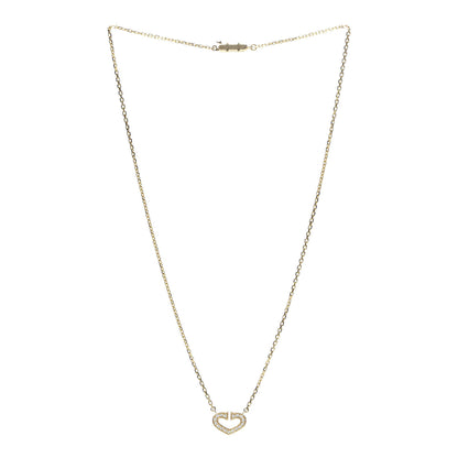 Cartier 18K Yellow Gold Diamond Hearts And Symbols Pendant Necklace 3 of 6