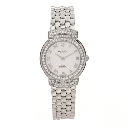 Rolex 18K White Gold Diamond Mother of Pearl 26mm Cellini Cellissima Quartz Watch 6672 1 of 4