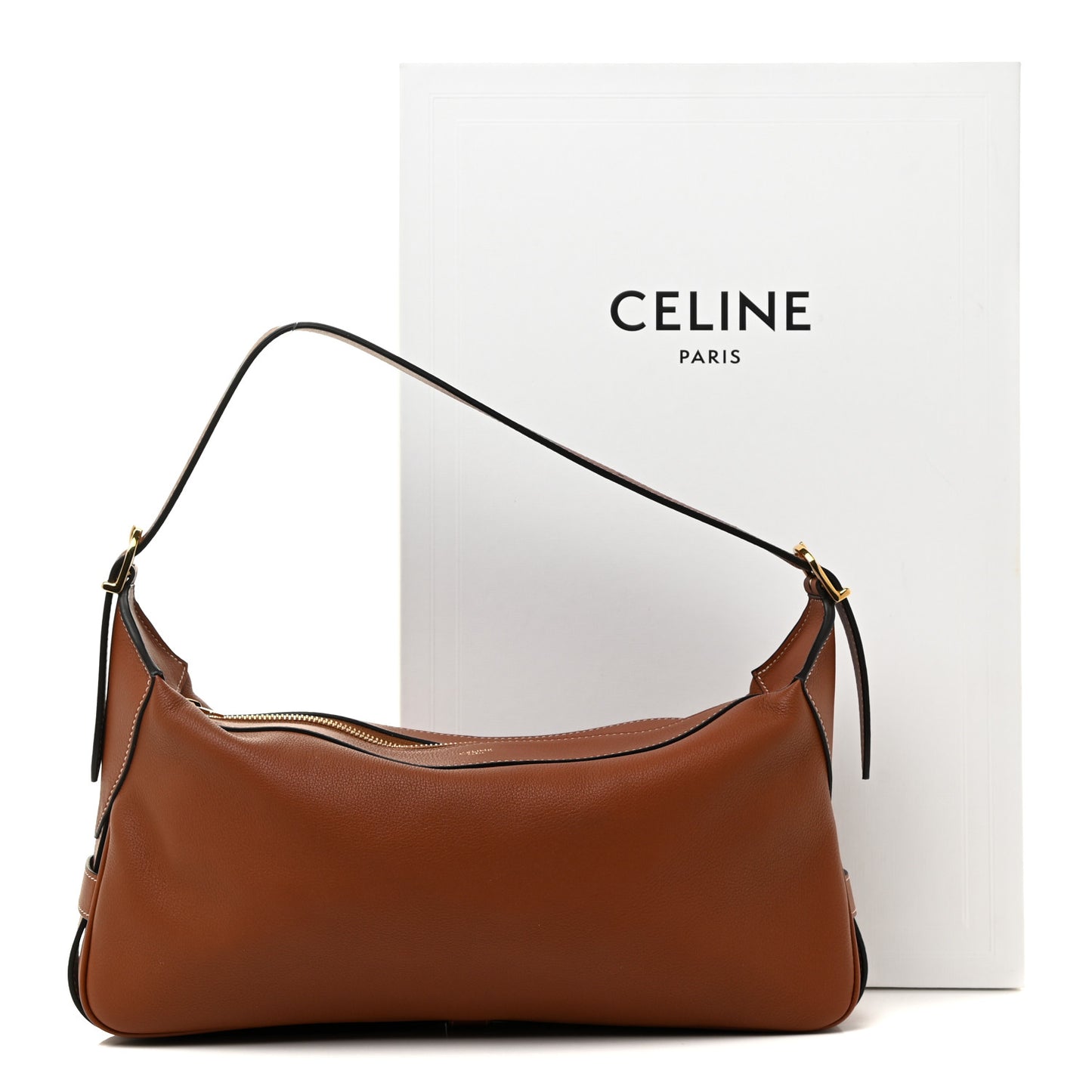 Supple Calfskin Medium Romy Shoulder Bag Tan