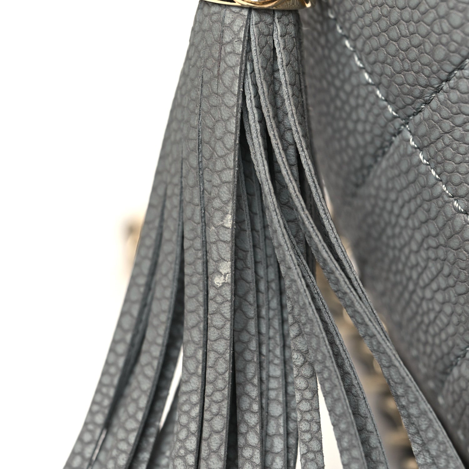 Chanel Caviar Quilted Large Coco Tassel Camera Case Grey 13 of 13
