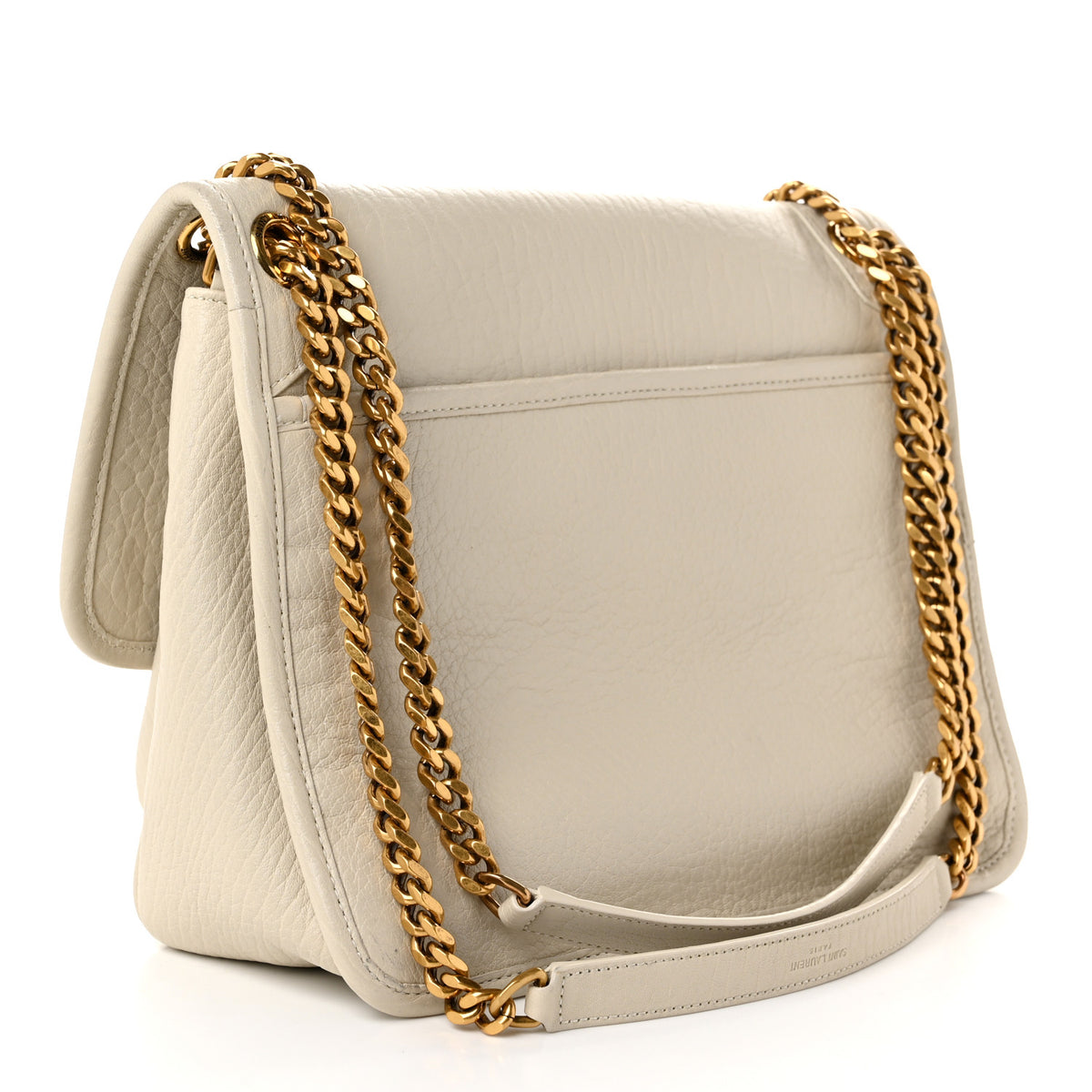 Grained Lambskin Monogram Medium Niki Chain Satchel Crema Soft