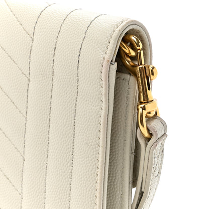 Saint Laurent Grain De Poudre Textured Mixed Matelasse Triquilt Monogram Clutch Blanc Vintage 14 of 19