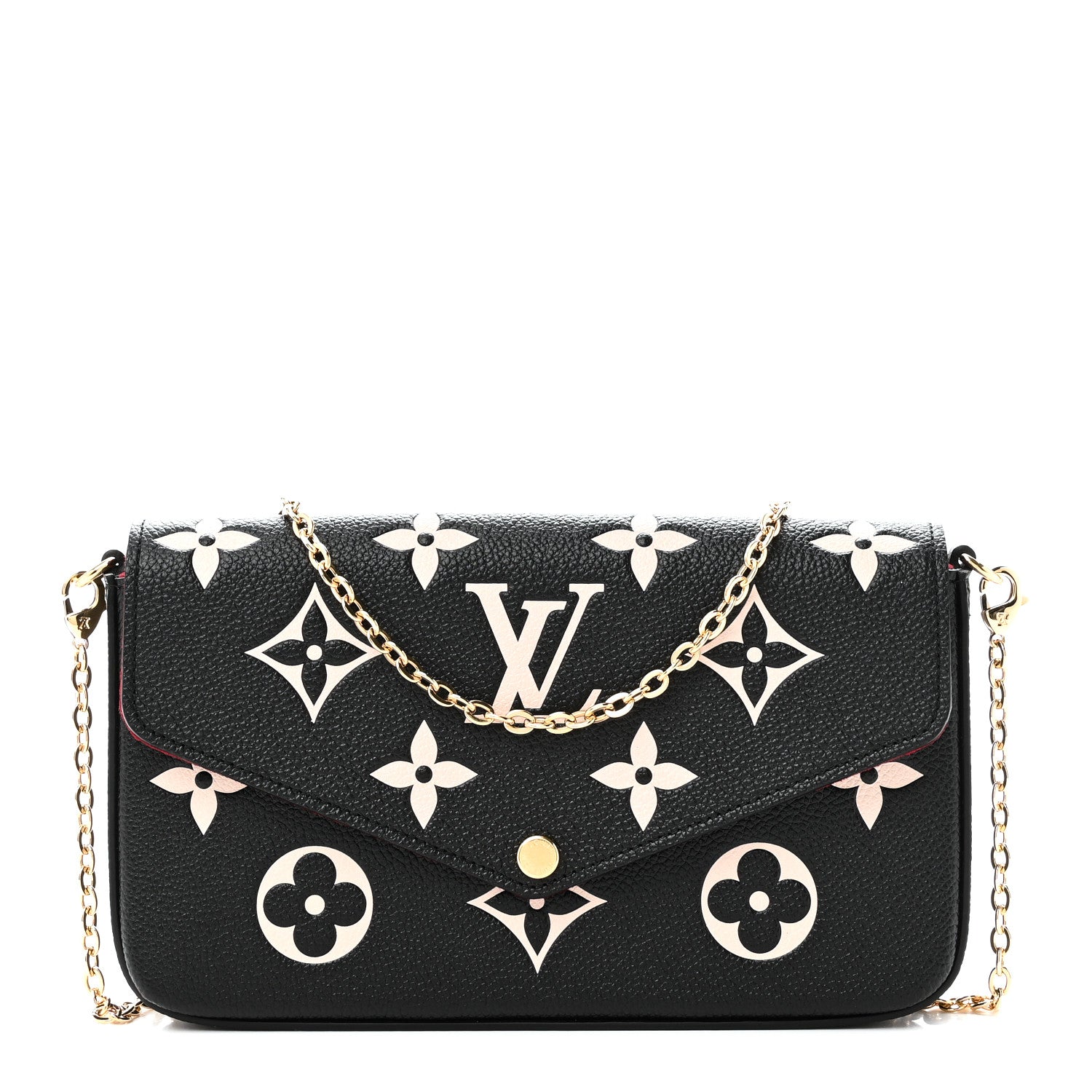 Louis Vuitton Empreinte Monogram Giant Felicie Pochette Black Beige 1 of 11