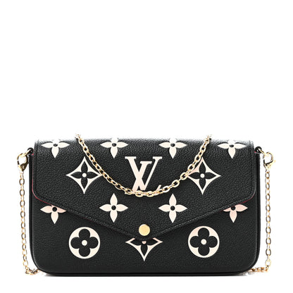 Louis Vuitton Empreinte Monogram Giant Felicie Pochette Black Beige 1 of 11