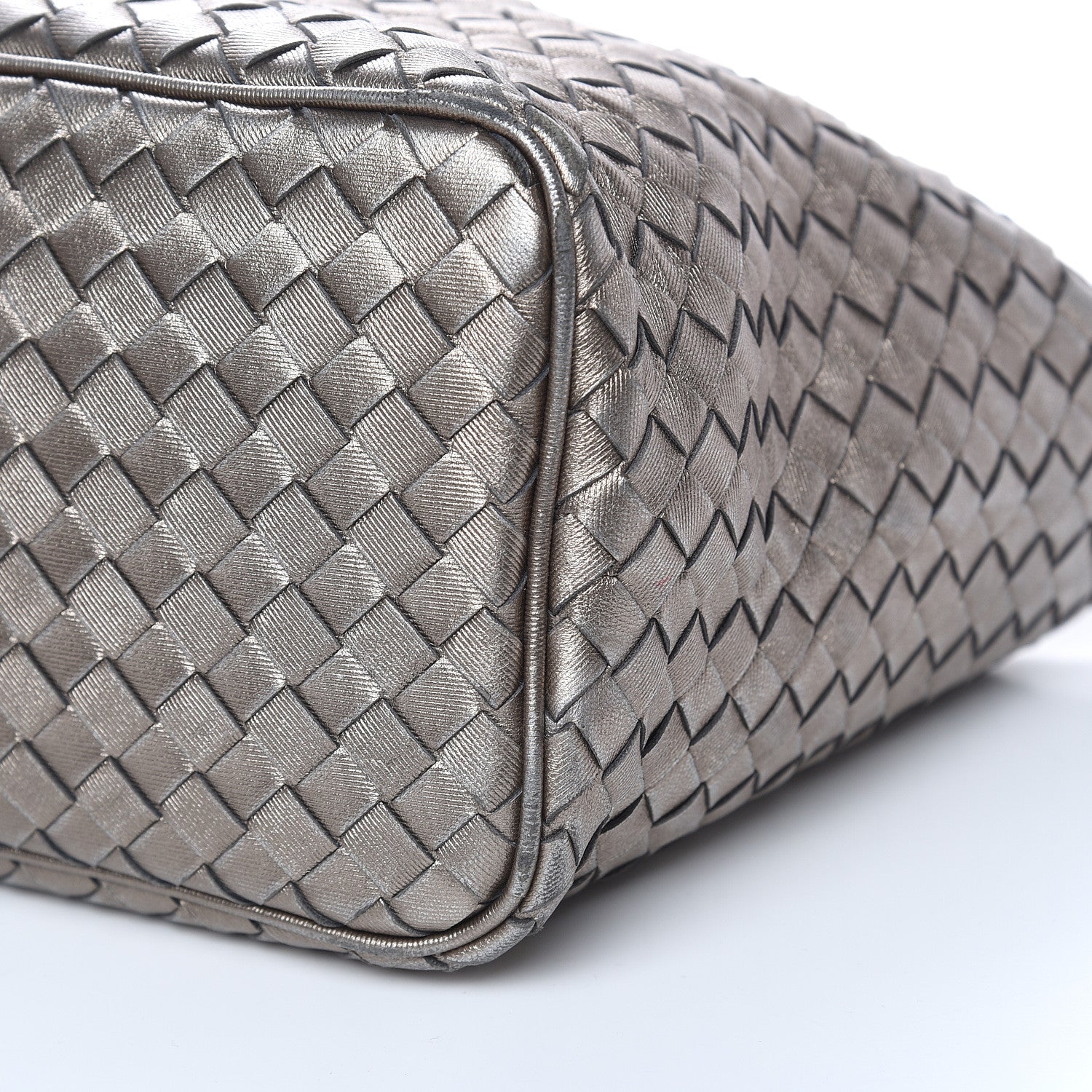 Bottega Veneta Metallic Grosgrain Intrecciato Small Shoulder Bag 9 of 10