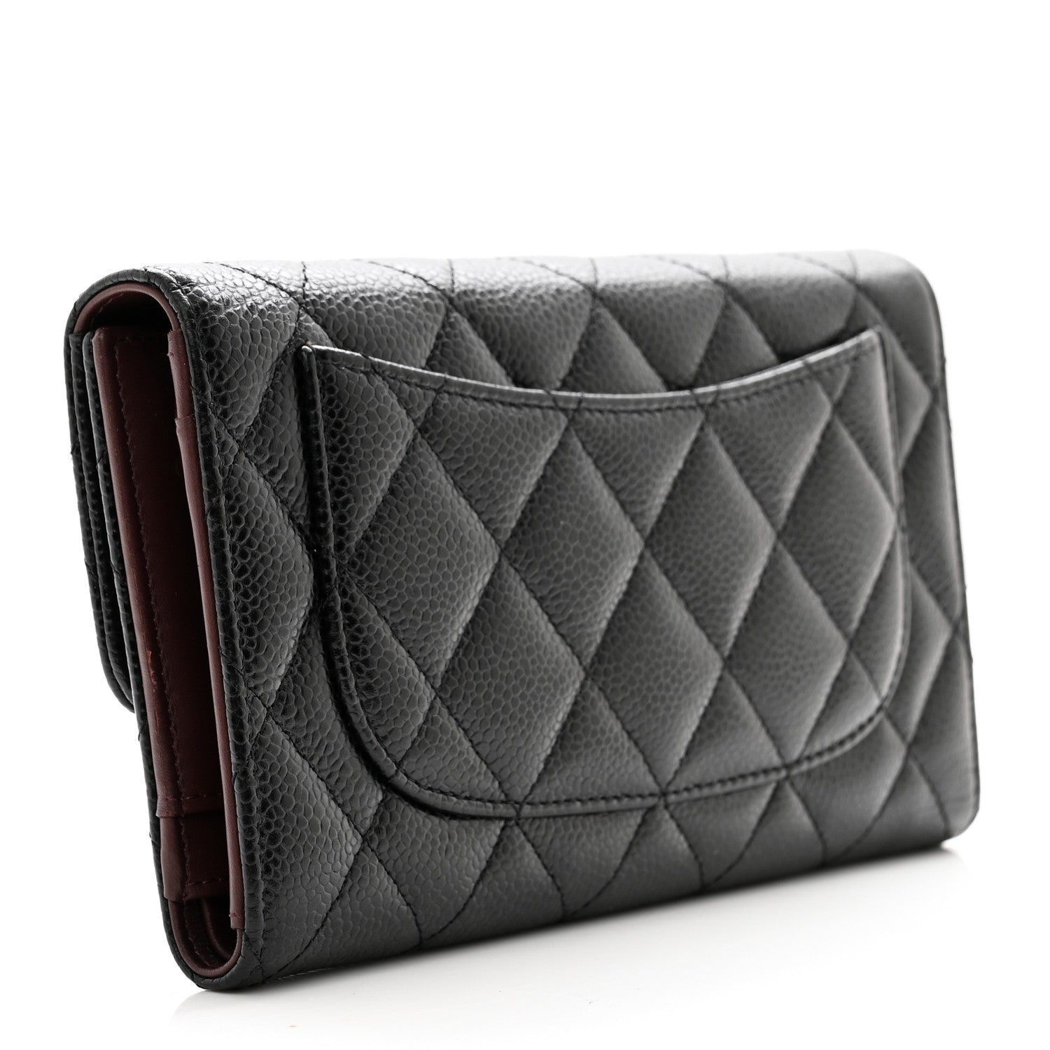 Chanel Caviar Quilted Large Flap Wallet Black 3 of 8
