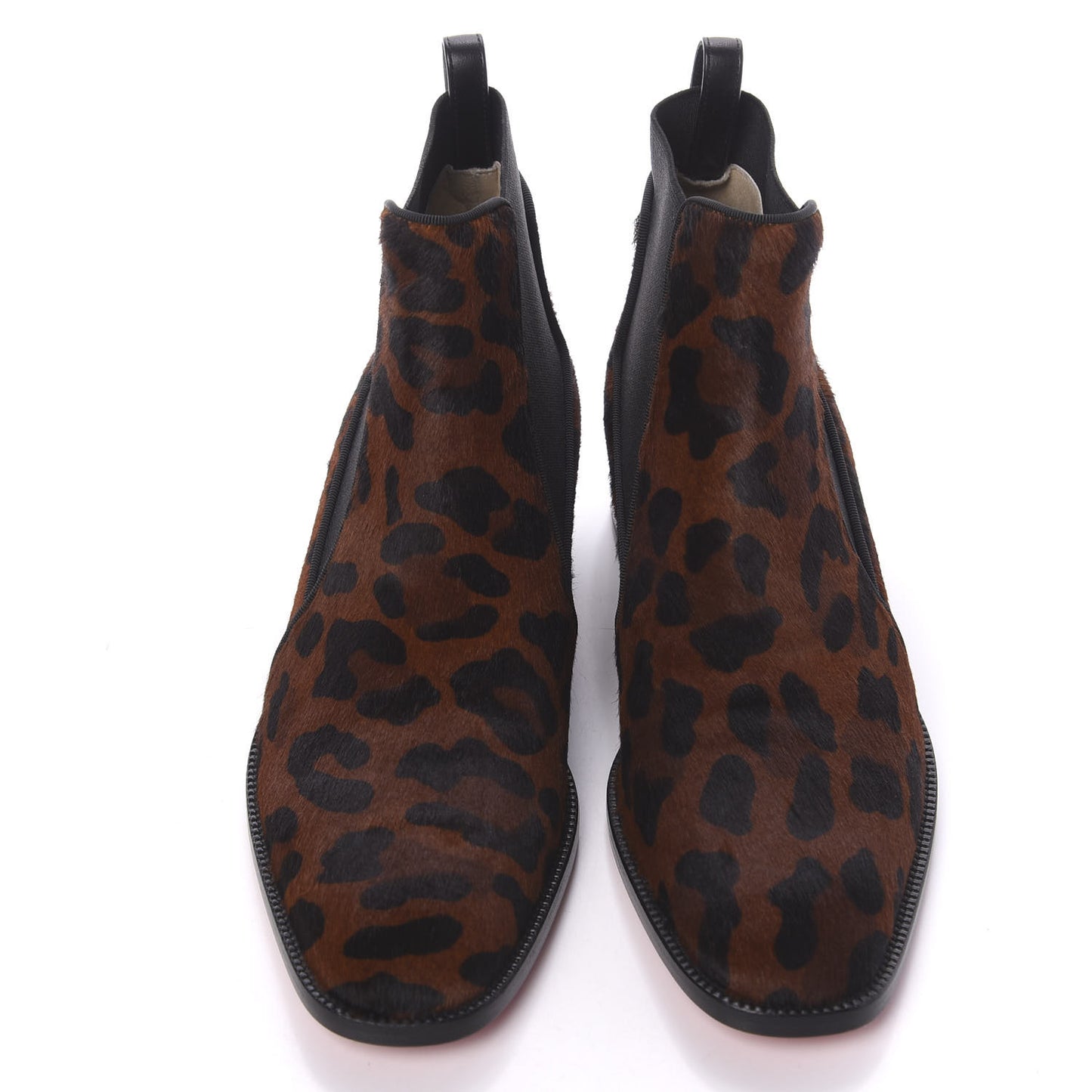 Calf Hair Leopard Print Marmada Flat Chelsea Boot 37 Roux