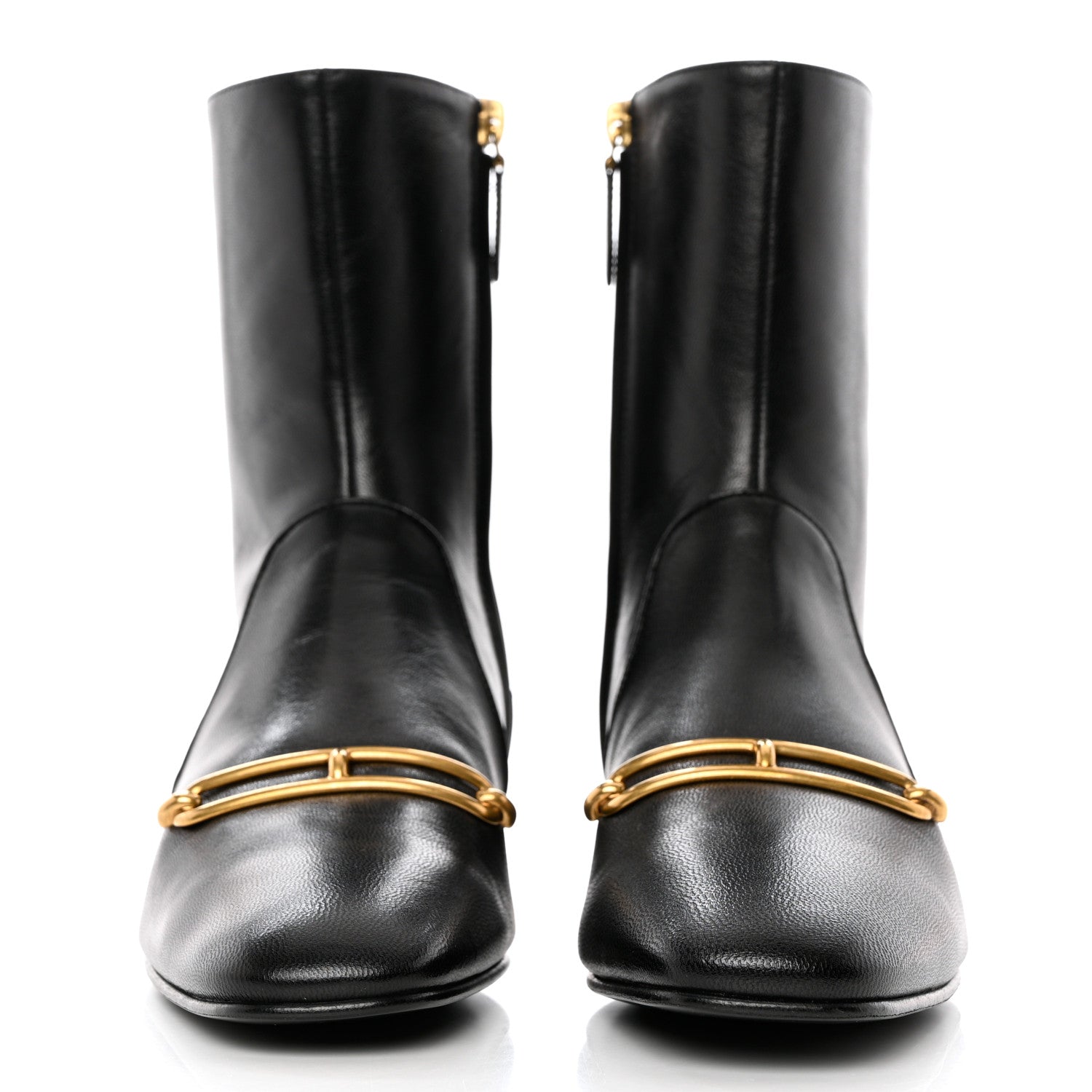 Hermes Goatskin Dora Ankle Boots 38 Black 2 of 11