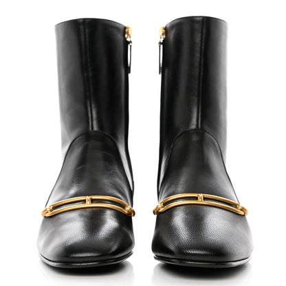 Hermes Goatskin Dora Ankle Boots 38 Black 2 of 11