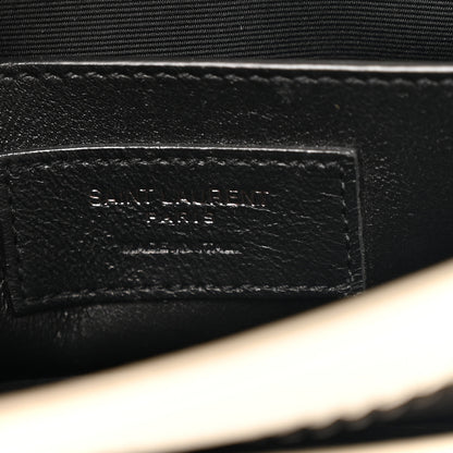 Saint Laurent Crinkled Calfskin Matelasse Monogram Baby Niki Chain Satchel Crema Soft 6 of 13