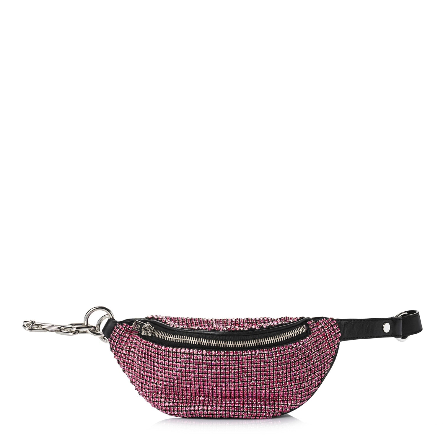 Alexander Wang Rhinestone Mesh Mini Attica Belt Bag Prism Pink 1 of 9
