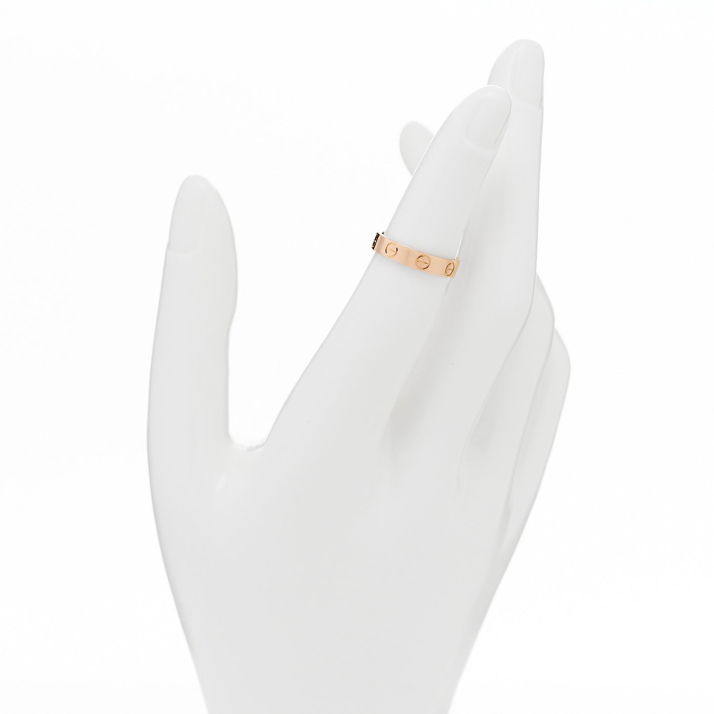 18K Pink Gold 3.5mm LOVE Wedding Band Ring 48 4.5