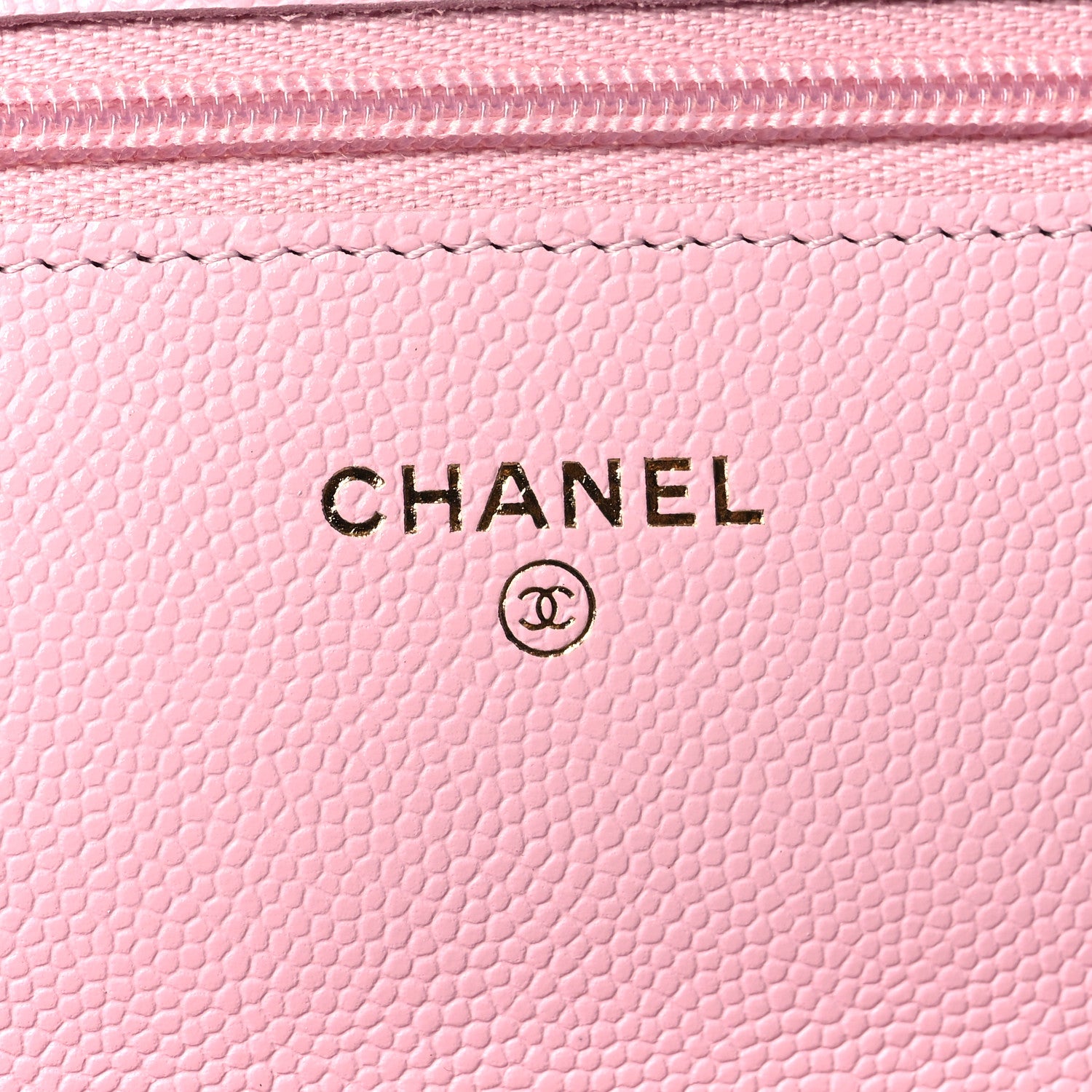 Chanel Caviar Quilted Wallet on Chain WOC Light Pink 6 of 12
