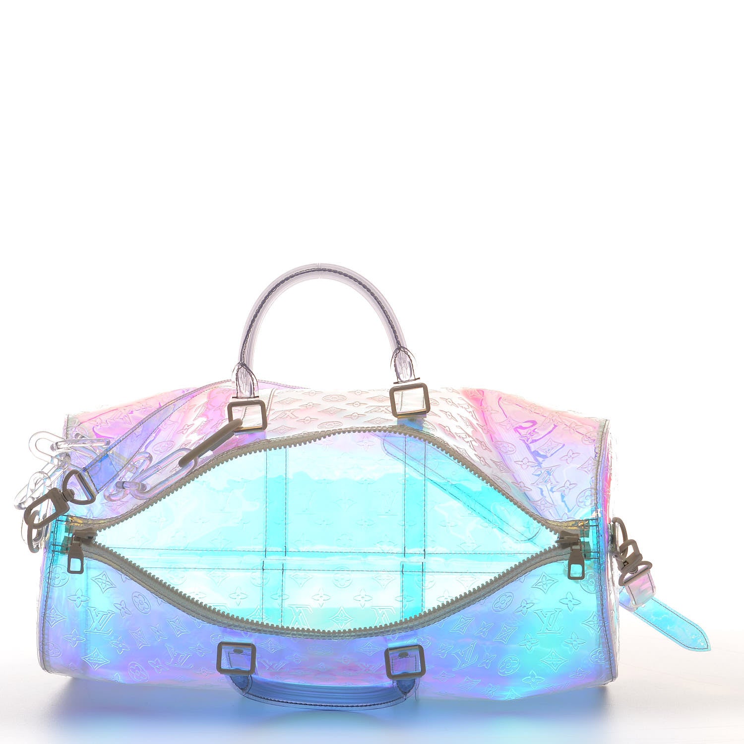 Louis Vuitton PVC Monogram Keepall Bandouliere 50 Iridescent Prism 5 of 9