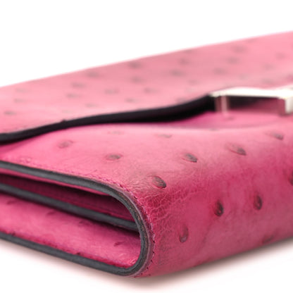 Hermes Ostrich Constance Long Wallet Rose Poupre 10 of 12