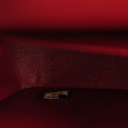 Chanel Lambskin Quilted Jumbo Double Flap Dark Red 7 of 7
