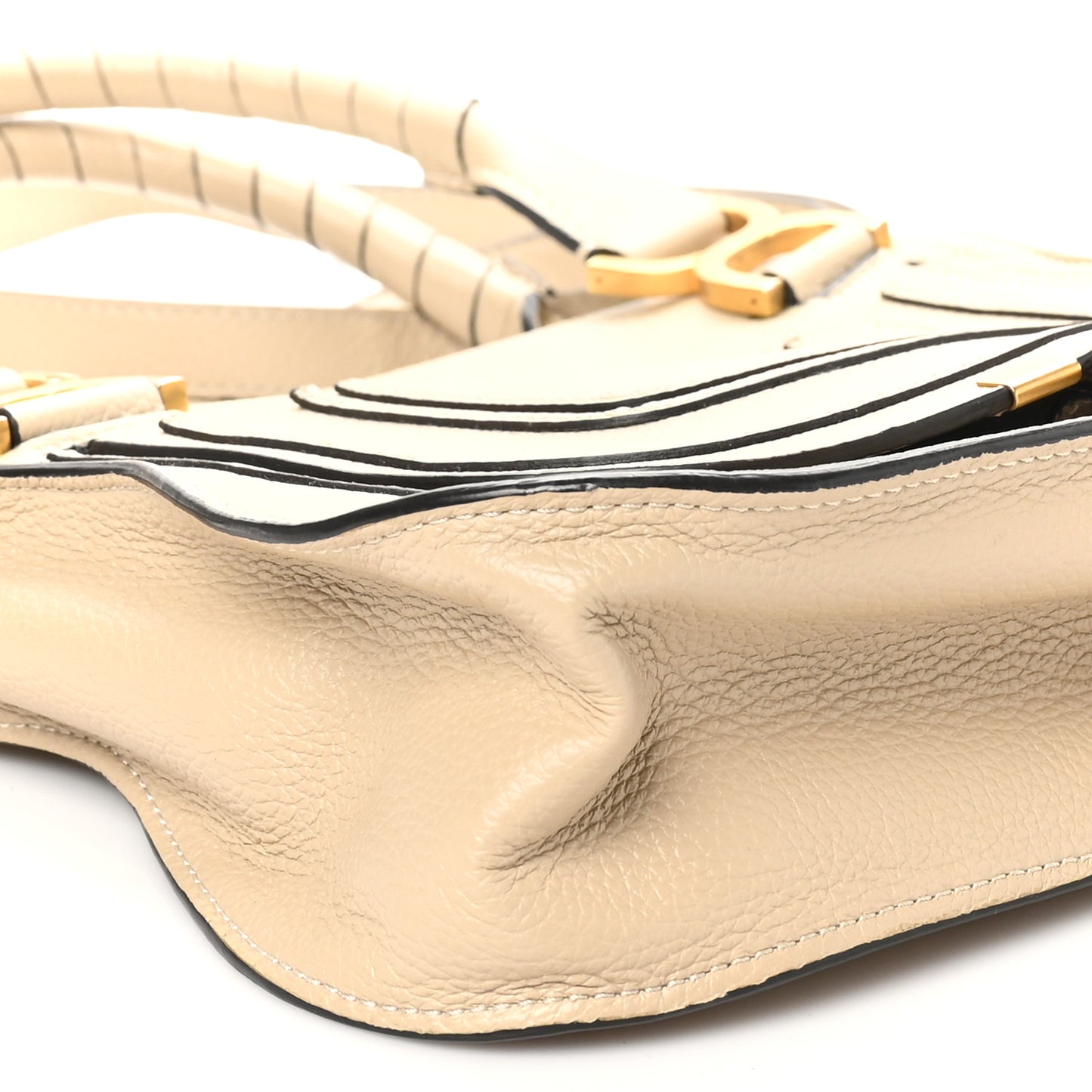 Calfskin Small Marcie Satchel Root Beige