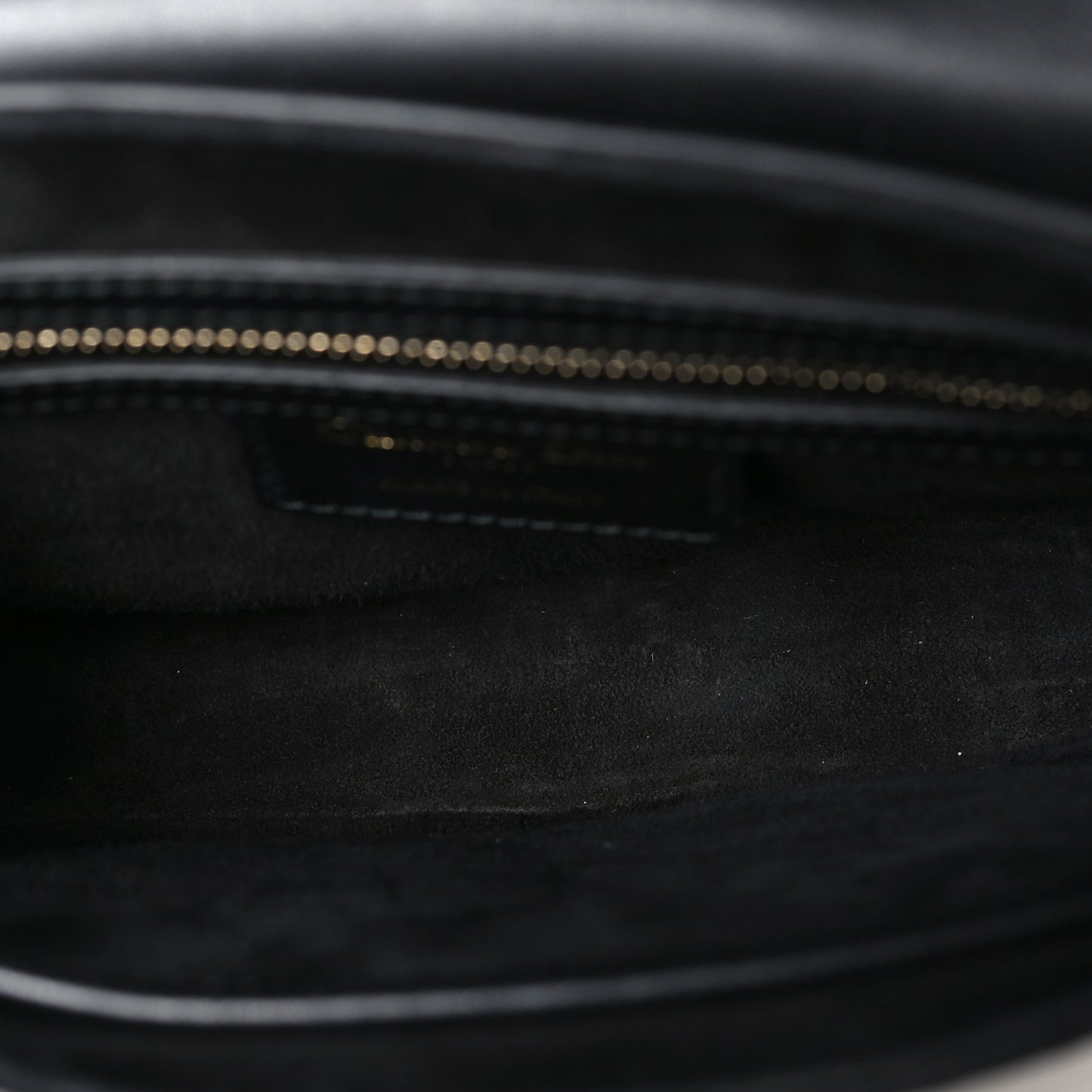 Calfskin Mini D Fence Saddle Bag Black