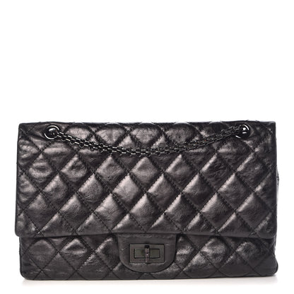 Chanel Metallic Aged Calfskin Quilted 2.55 Reissue 227 Flap So Black 1 of 9