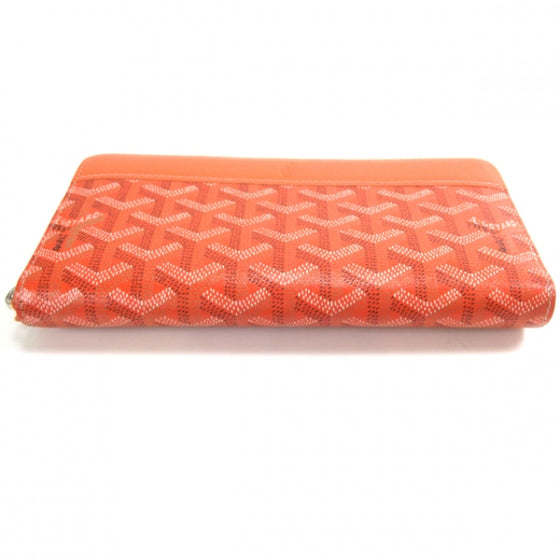 Goyard Goyardine Leather Zippy Wallet Orange 4 of 9