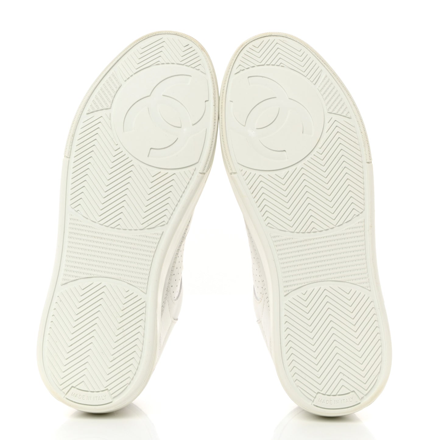 Calfskin CC Womens Sneakers 36.5 White