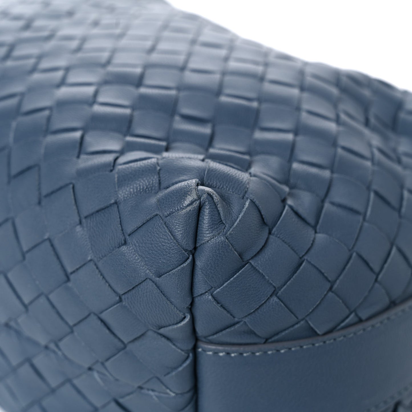 Nappa Intrecciato Large Cosmetic Case Blue