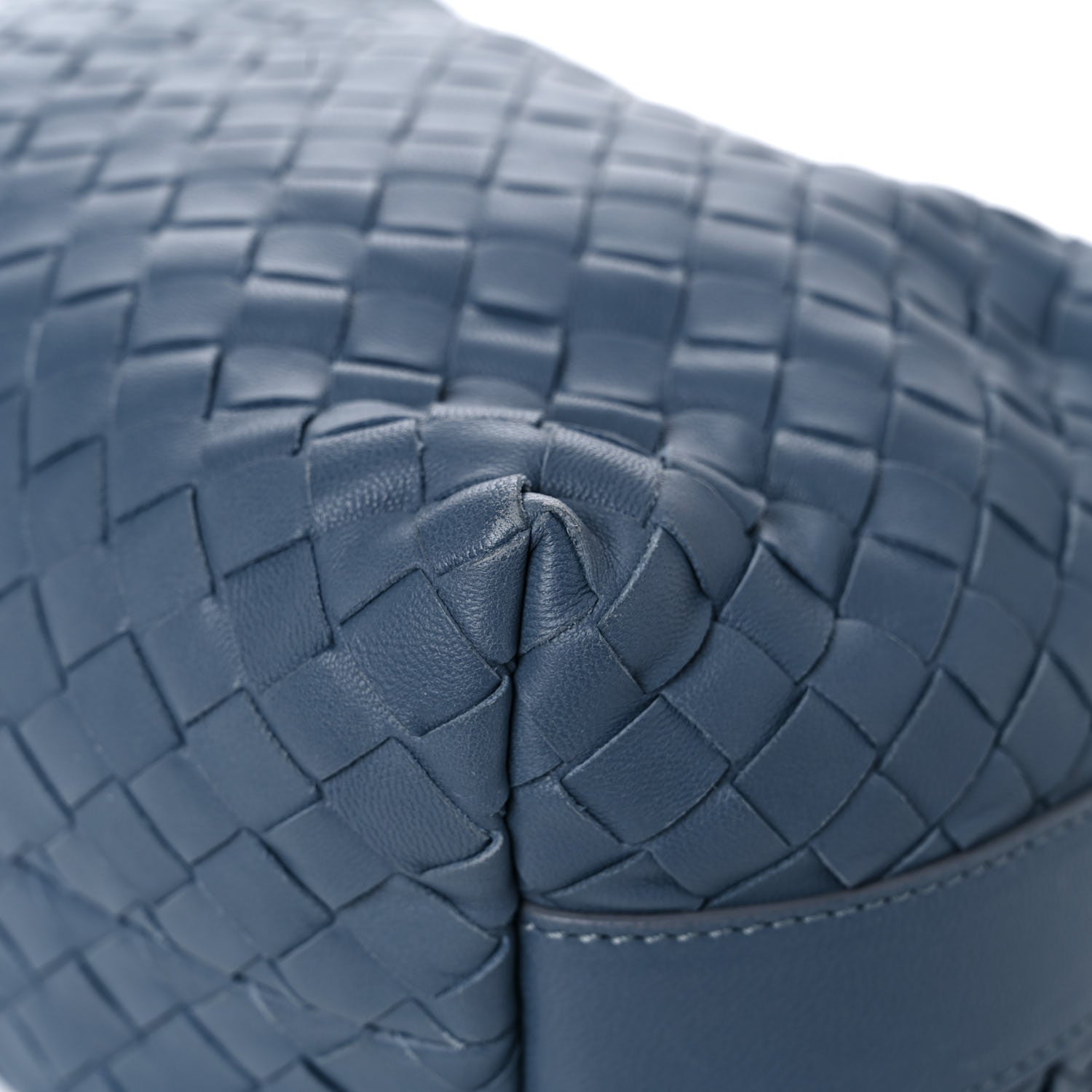 Bottega Veneta Nappa Intrecciato Large Cosmetic Case Blue 10 of 11
