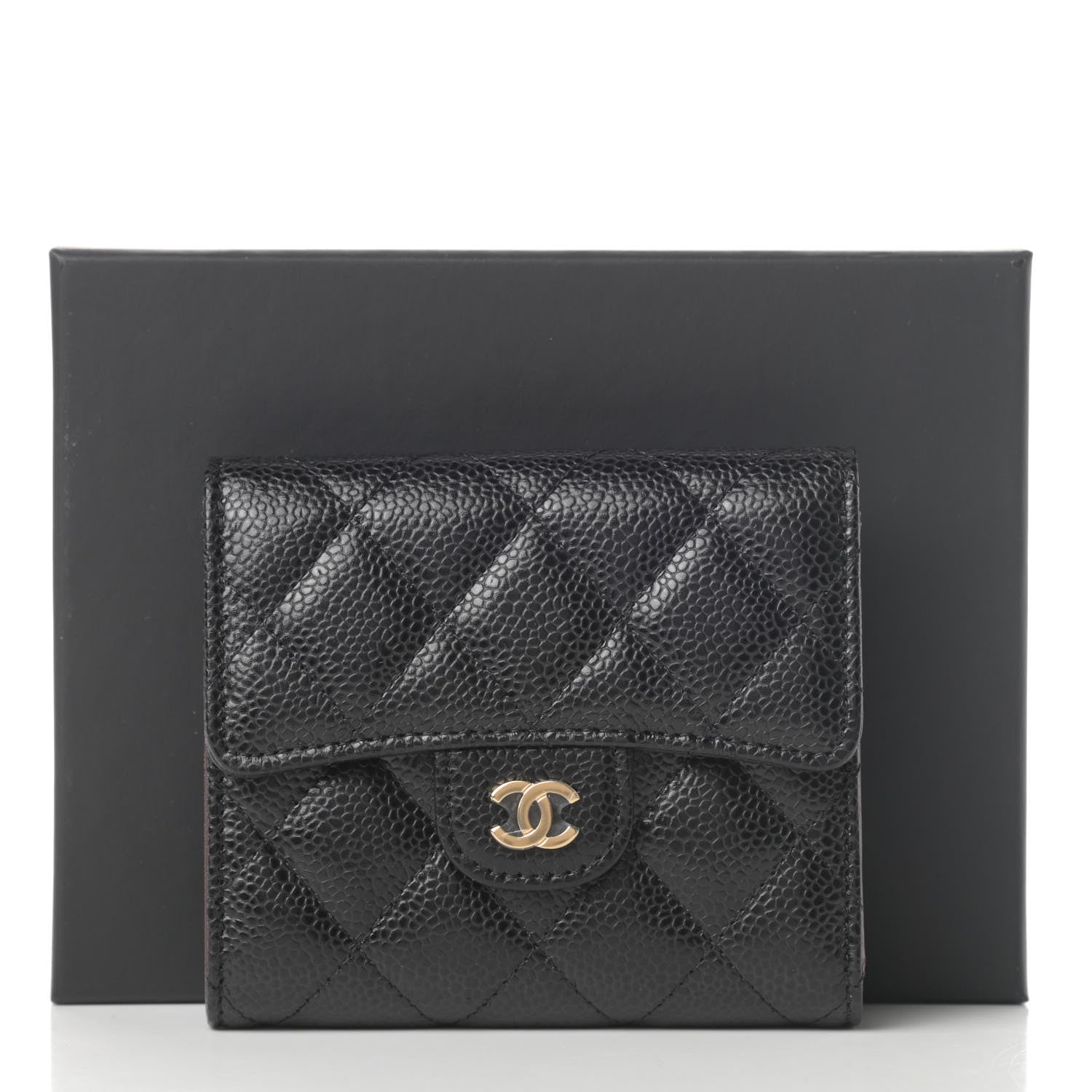Chanel Caviar Quilted Compact Flap Wallet Black 9 of 9