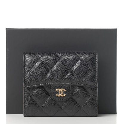 Chanel Caviar Quilted Compact Flap Wallet Black 9 of 9
