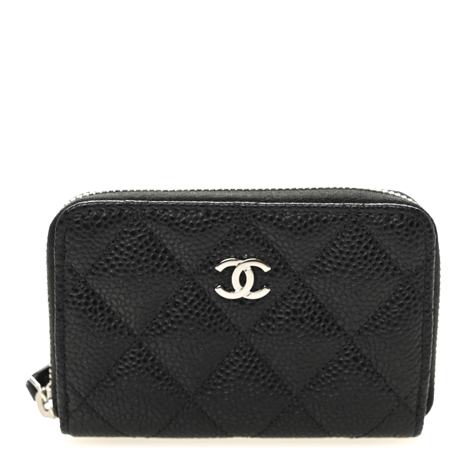 Chanel Caviar Quilted Zip Coin Purse Black 1 of 7